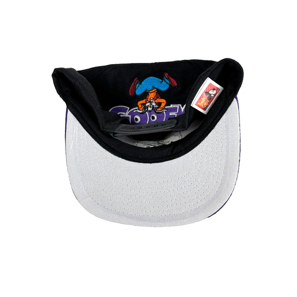 Vintage Fresh Caps Goofy Disney Black/Purple Adjustable Snap Baseball Hat - Picture 3 of 3